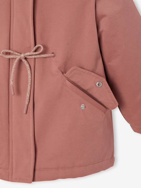 3-in-1 parka voor meisjes marineblauw+rouge - vertbaudet enfant 