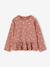 Meisjesblouse met lange mouwen rozenhout+taupe - vertbaudet enfant 
