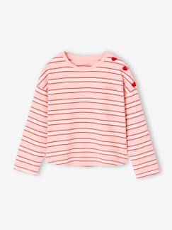 -Meisjesshirt met strepen en lange mouwen