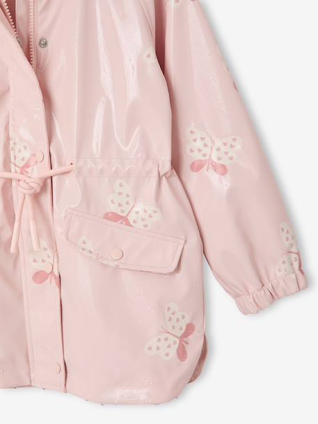 Regenjas met magische stippen voor meisjes bedrukte salie+hemelsblauw+lichtroze+rouge+rozen - vertbaudet enfant 