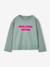 T-shirt met lange mouwen voor meisjes groen+inktblauw+lichtroze - vertbaudet enfant 
