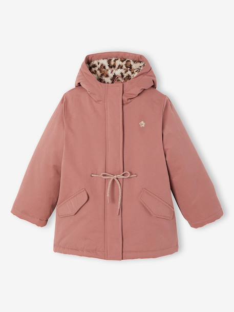 3-in-1 parka voor meisjes marineblauw+rouge - vertbaudet enfant 
