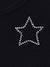 Kort cropped T-shirt met sterren inktblauw+zwart - vertbaudet enfant 