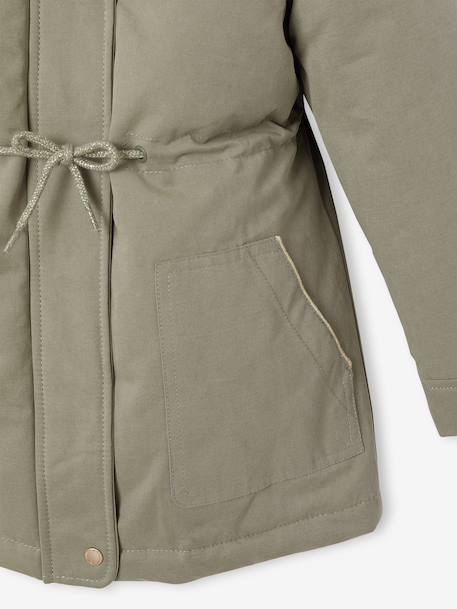 3-in-1 parka met capuchon meisje DARK GREEN+groengrijs+kaki+PURPLE DARK+salie+zwart - vertbaudet enfant 