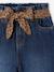 Wijde paperbag jeans voor meisjes donkerblauw+middenblauw - vertbaudet enfant 