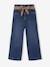 Wijde paperbag jeans voor meisjes donkerblauw+middenblauw - vertbaudet enfant 