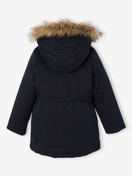 3-in-1 parka met capuchon meisje DARK GREEN+groengrijs+kaki+PURPLE DARK+salie+zwart - vertbaudet enfant 