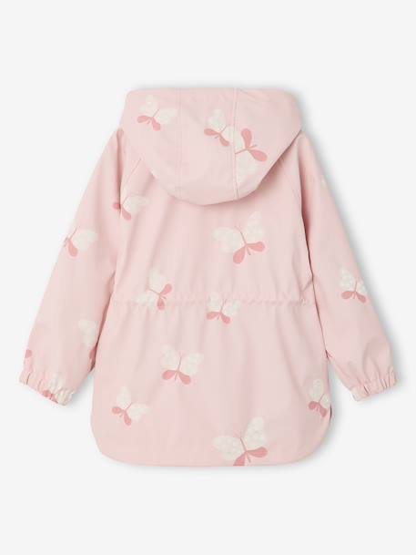 Regenjas met magische stippen voor meisjes bedrukte salie+hemelsblauw+lichtroze+rouge+rozen - vertbaudet enfant 