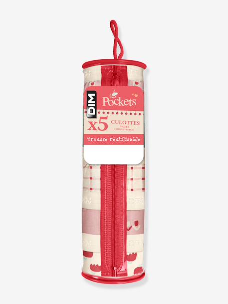 Set van 5 Pockets slips DIM rozen - vertbaudet enfant 