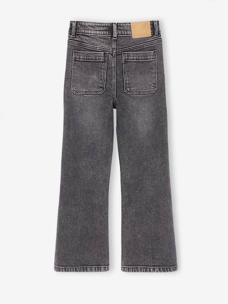 Flare jeans voor meisjes JONEN denimgrijs+lichtblauw+middenblauw - vertbaudet enfant 