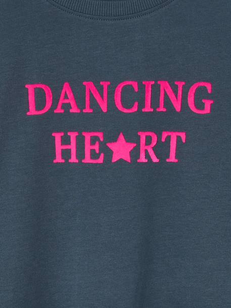 T-shirt met lange mouwen voor meisjes groen+inktblauw+lichtroze - vertbaudet enfant 
