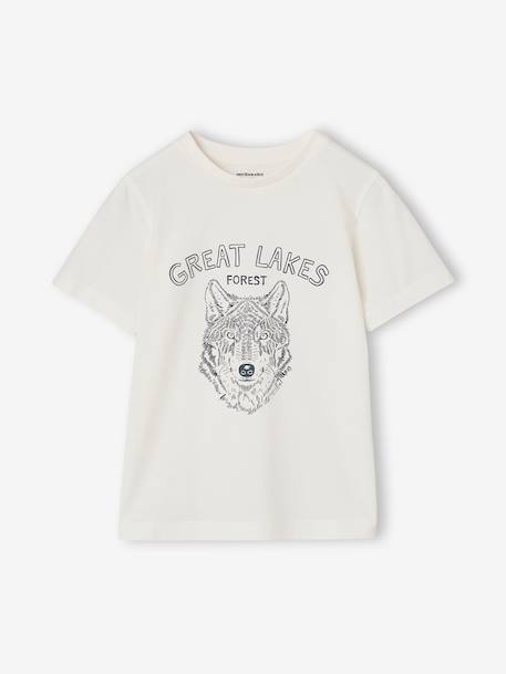 Set van 3 T-shirt met korte mouwen amandelgroen+karamel+marineblauw+pecannoot+petrolblauw+saliegroen - vertbaudet enfant 
