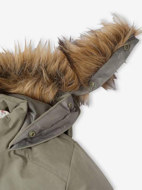 3-in-1 parka met capuchon meisje DARK GREEN+groengrijs+kaki+PURPLE DARK+salie+zwart - vertbaudet enfant 