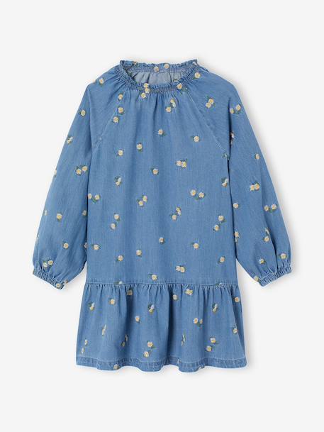 Spijkerjurk voor meisjes jeansblauw - vertbaudet enfant 