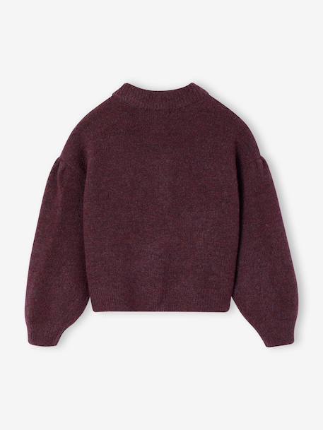 Meisjesvest met sierknopen pruim - vertbaudet enfant 