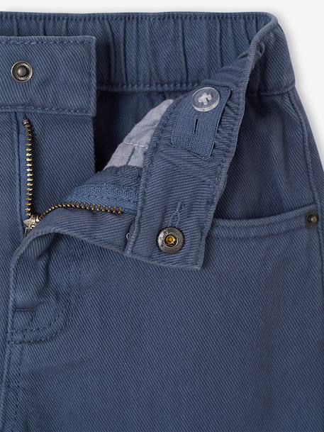 Cargo broek jongen jeansblauw+olijf - vertbaudet enfant 