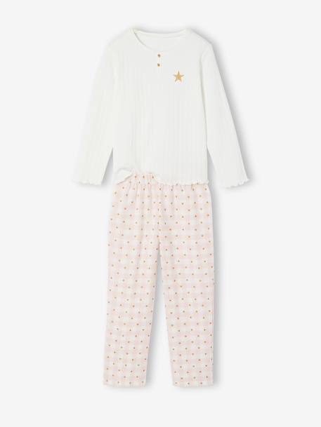 Meisjespyjama met broek lichtroze - vertbaudet enfant 