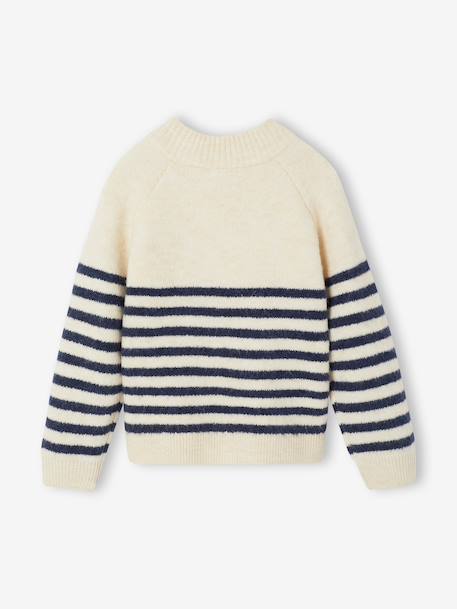 Meisjestrui met strepen ecru+marineblauw - vertbaudet enfant 