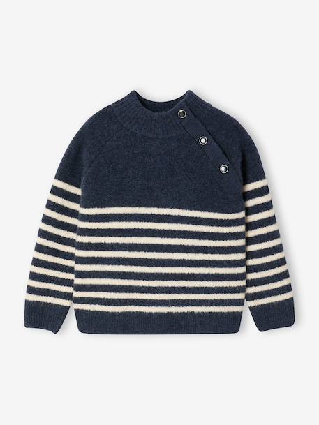 Meisjestrui met strepen ecru+marineblauw - vertbaudet enfant 