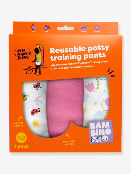 Set van 3 BAMBINO MIO oefenbroekjes rozen - vertbaudet enfant 