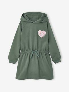 -Korte sweatjurk met capuchon meisje