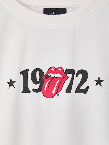 T-shirt Rolling Stones meisje ecru - vertbaudet enfant 