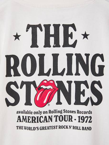 T-shirt Rolling Stones meisje ecru - vertbaudet enfant 