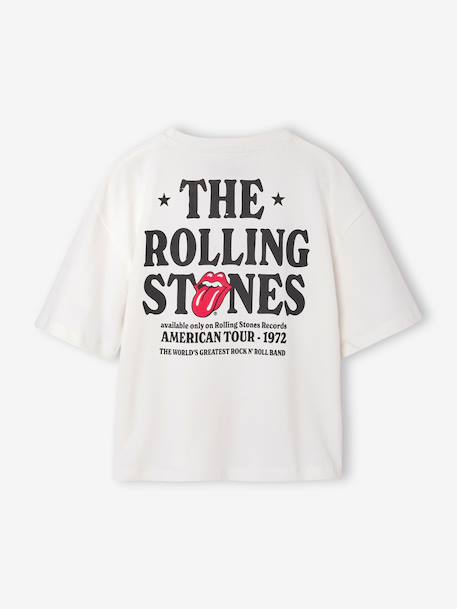 T-shirt Rolling Stones meisje ecru - vertbaudet enfant 