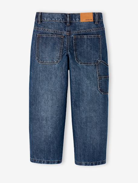 Cargojeans voor jongens denimgrijs+ongewassen denim - vertbaudet enfant 
