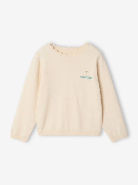 Meisjestrui BASICS personaliseerbaar framboos+gemêleerd beige+groengrijs+marineblauw+pioenroos - vertbaudet enfant 