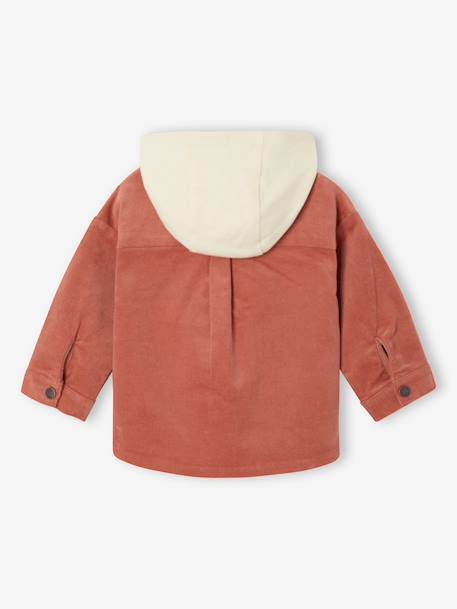 Baby overhemdjas met capuchon terracotta - vertbaudet enfant 