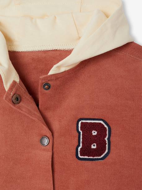 Baby overhemdjas met capuchon terracotta - vertbaudet enfant 