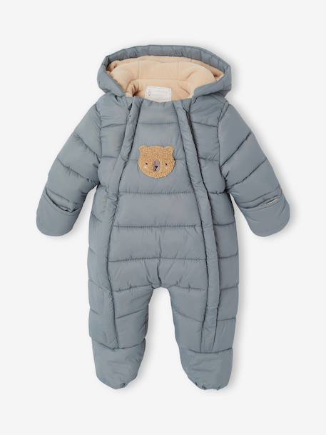 Gewatteerde baby sneeuwpak jongen saliegroen - vertbaudet enfant 