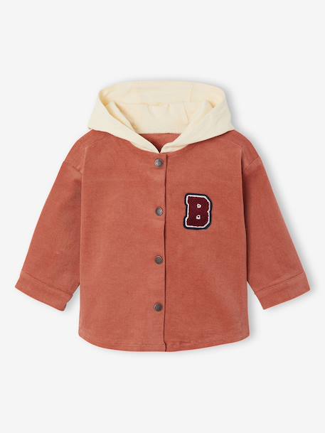 Baby overhemdjas met capuchon terracotta - vertbaudet enfant 