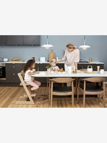 Hoge stoel Tripp Trapp STOKKE BLEACHED+donkerbruin+ecru+grijs+groen+NATUURLIJK+ONWEER GRIJS+WIT+zachtpaars+ZWART - vertbaudet enfant 