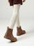 Leren boots voor meisjes met glitter, kleuterschoolcollectie kameel+marineblauw - vertbaudet enfant 