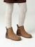 Leren boots voor meisjes met glitter, kleuterschoolcollectie kameel+marineblauw - vertbaudet enfant 