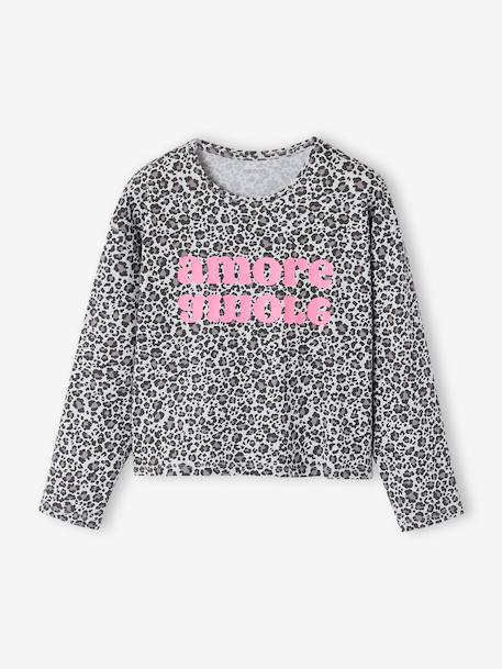 Set van 2 pyjama's voor meisjes gemêleerd grijs - vertbaudet enfant 