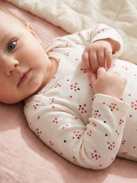 Set van 3 babybody's met lange mouwen ecru - vertbaudet enfant 