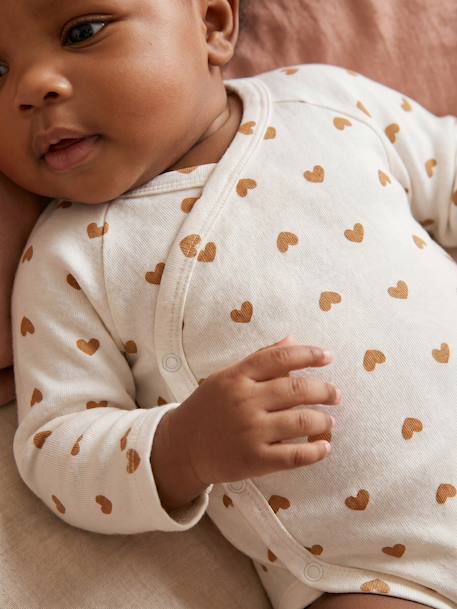 Set van 5 newborn rompers met lange mouwen ecru - vertbaudet enfant 