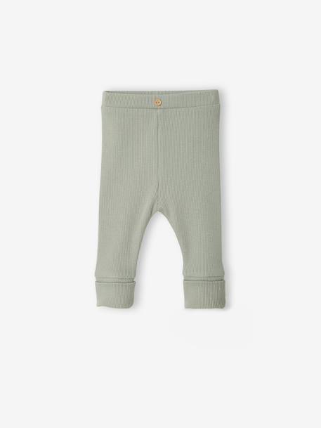 Lange legging voor baby's BASICS 6629+beige+donkerbruin+lichtroze+marineblauw+saliegroen - vertbaudet enfant 