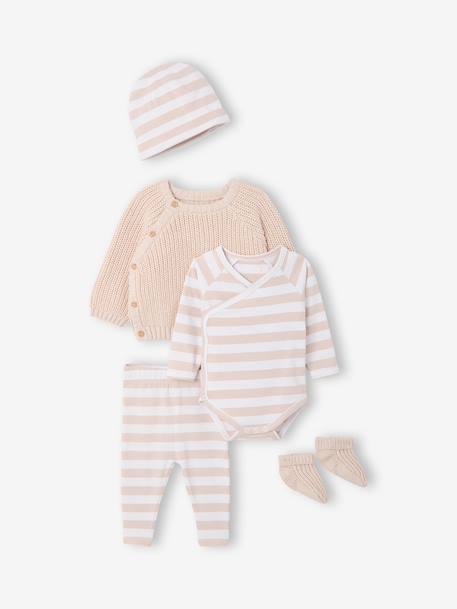 4-delige babyset jongen gemêleerd beige - vertbaudet enfant 