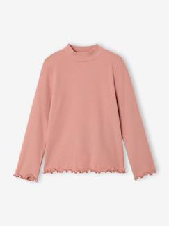 Meisje-Meisjescolshirt met opstaande kraag