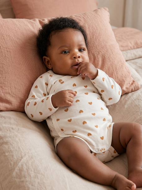 Set van 5 newborn rompers met lange mouwen ecru - vertbaudet enfant 