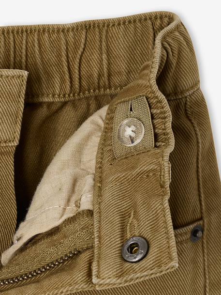 Cargo broek jongen jeansblauw+olijf - vertbaudet enfant 