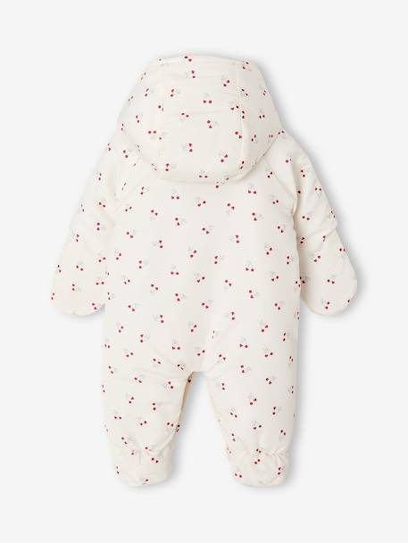 Gewatteerde babyoverall met capuchon ecru - vertbaudet enfant 