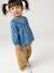 Denim babyblouse met borduursels stone - vertbaudet enfant 