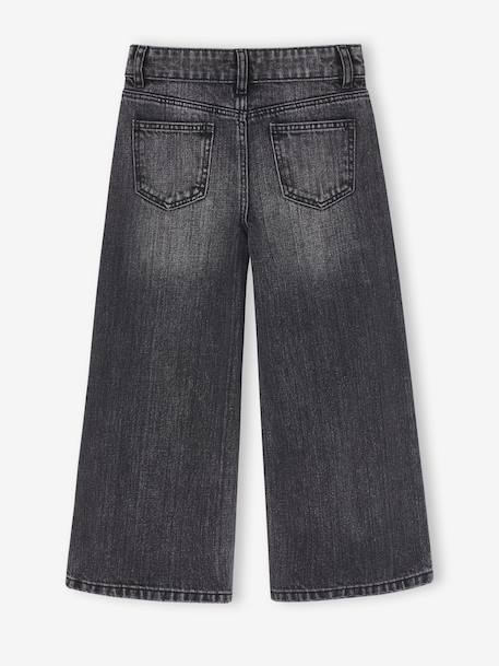 Wijde meisjesjeans medium lichaamsbouw denimgrijs+donkerblauw+lichtblauw+middenblauw - vertbaudet enfant 