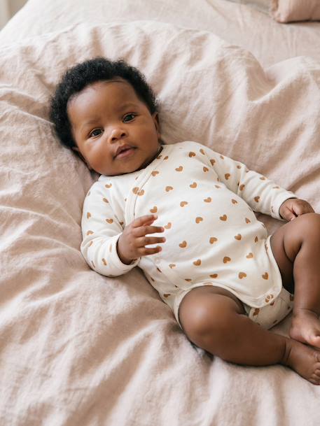 Set van 5 newborn rompers met lange mouwen ecru - vertbaudet enfant 