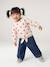 Wijde babyjeans met knoopriem ongewassen denim+stone - vertbaudet enfant 